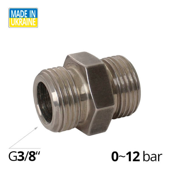 Aluminum fitting of the SF-A2500 series straight nipple with external thread