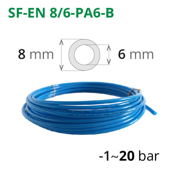 Polyamide tube of the SF-EN series, lengths from one meter