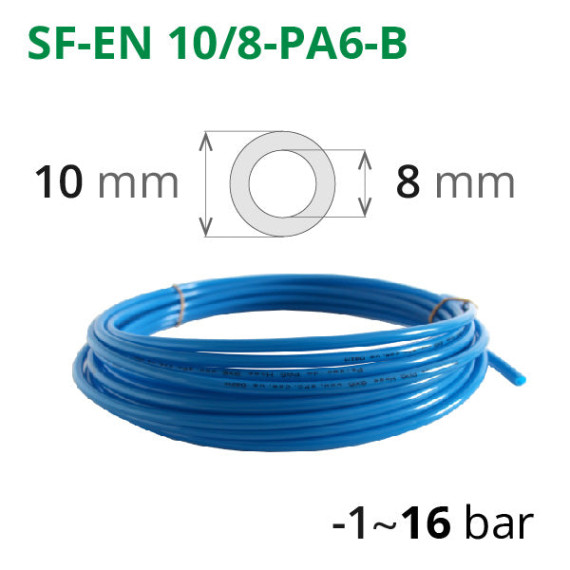 Polyamide tube of the SF-EN series, lengths from one meter
