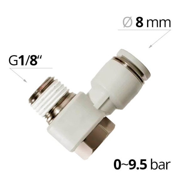 Collet angle fitting SF-EPH for tube, with external thread