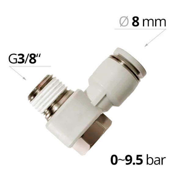 Collet angle fitting SF-EPH for tube, with external thread