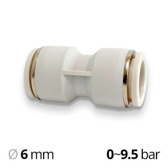 Plastic collet fitting of the SF-EPU series straight through (lifeguard)