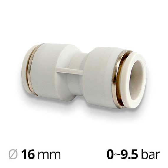 Plastic collet fitting of the SF-EPU series straight through (lifeguard)