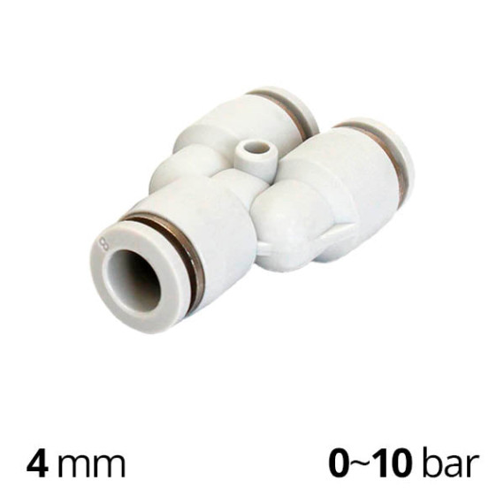 Plastic collet fitting SF-EPY tee Y-shaped