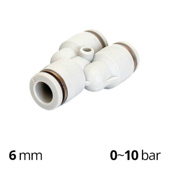 Plastic collet fitting SF-EPY tee Y-shaped