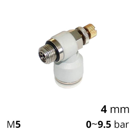 Pneumatic chokes with non-return valve corner plastic series SF-ESL-G (in a pneumatic cylinder)