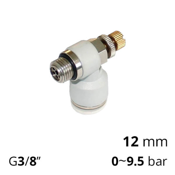 Pneumatic chokes with non-return valve corner plastic series SF-ESL-G (in a pneumatic cylinder)
