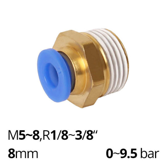 Plastic collet fitting SF-IPC straight fitting