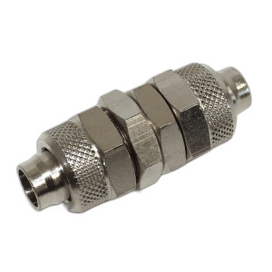 Union nut fitting SF-NPM straight pipe connector with mounting nuts