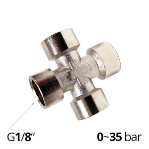 Threaded bronze cross fitting of the SF-Z2033 series, internal thread G1/8″~1/2″