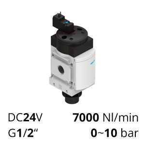 Shut-off valve with electromagnetic control Festo MS6-EE-1/2-10V24 with thread G1/2″