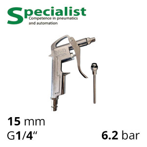 Blow gun 15 mm with nozzle (long nozzle 80 mm)
