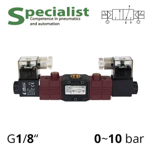 Electropneumatic distributor 3/2 AIRCOMP with 2 coils and external control