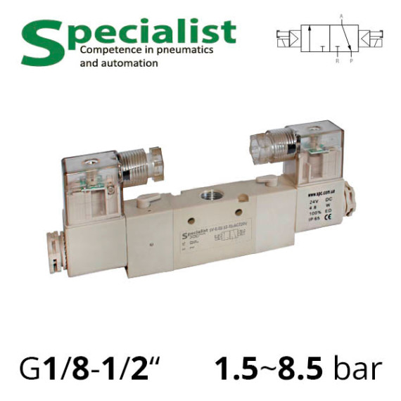 Pneumatic distributor 3/2 with two-way electrical control of the SV-C series (SV-D, SV-E)