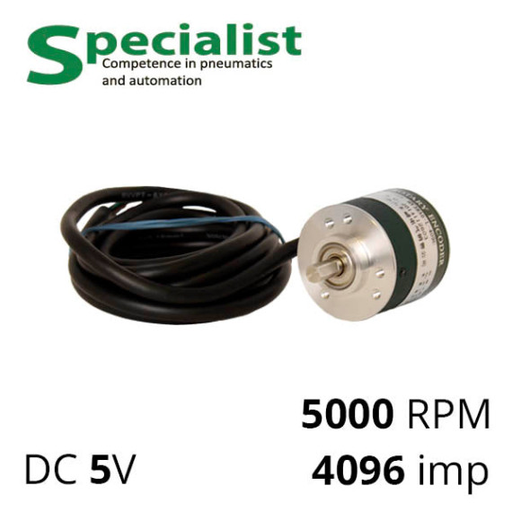 Optical Incremental Encoder with 6mm Shaft with Fox SPLC-SEN-HY-38A6-L5AR-4096