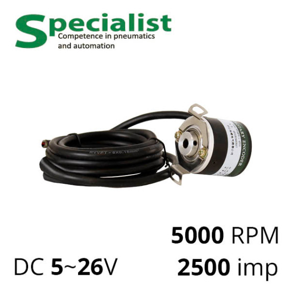 Optical incremental encoder with hollow shaft SPLC-SEN-HY-38P6-E4AR-2500