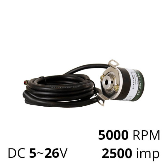 Optical incremental encoder with hollow shaft SPLC-SEN-HY-38P6-E4AR-2500