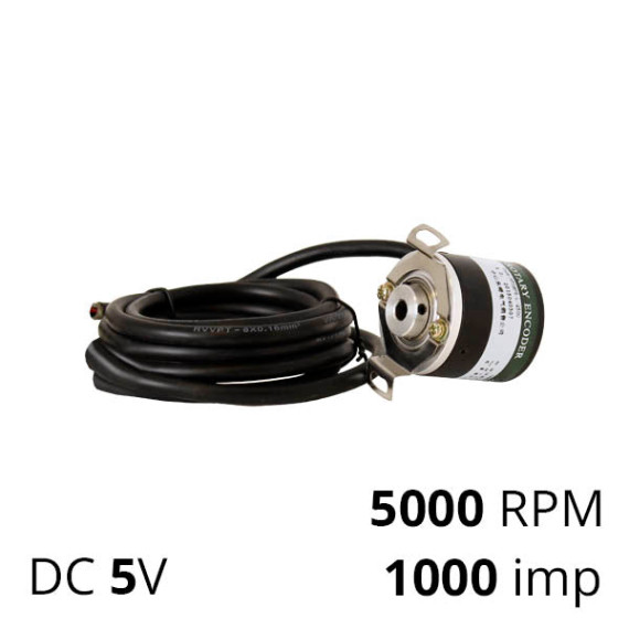 Optical incremental encoder with hollow shaft SPLC-SEN-HY-38P6-L5AR-1000