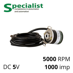 Optical incremental encoder with hollow shaft SPLC-SEN-HY-38P6-L5AR-2500