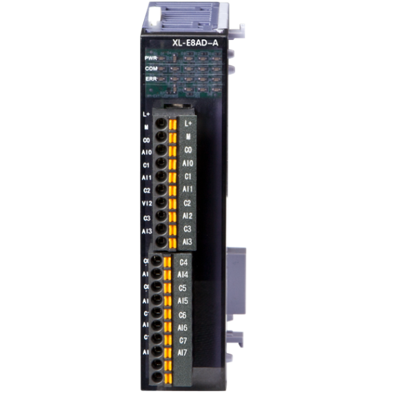 Analog expansion modules for Xinje controllers SPLC-XL-E8AD-A series (right)