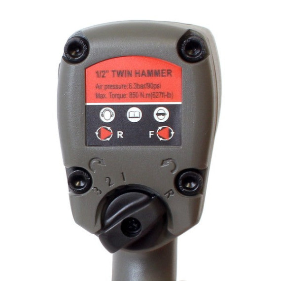 Pneumatic screwdriver with reverse 1/2 inch, 850 Nm, 7000 revolutions professional (ST-12G01B6)