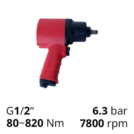 Pneumatic wrench 1/2 inch, 820 Nm, 7800 revolutions professional for tire mounting (ST-BZ40)