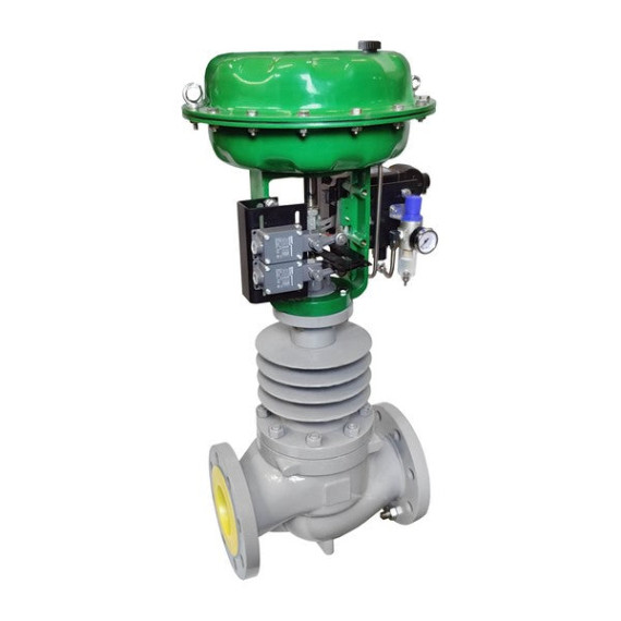 Control valve for steam DU 100 PN25 with pneumatic drive