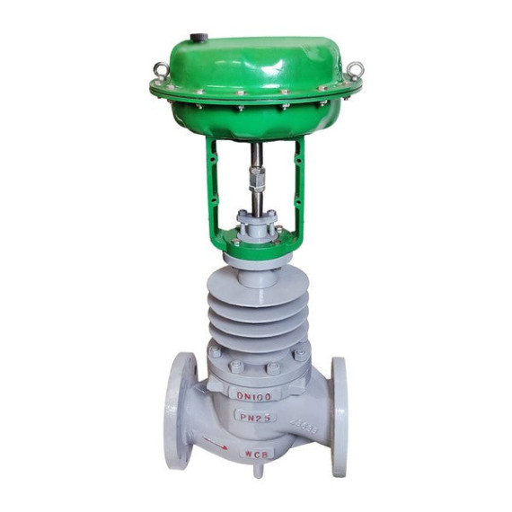 Shut-off valve for steam DU 100 PN25 with pneumatic drive