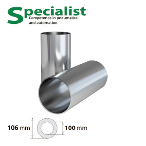 Stainless steel honed pipe DN 100 for volumetric dispensers of lengths up to 2 meters
