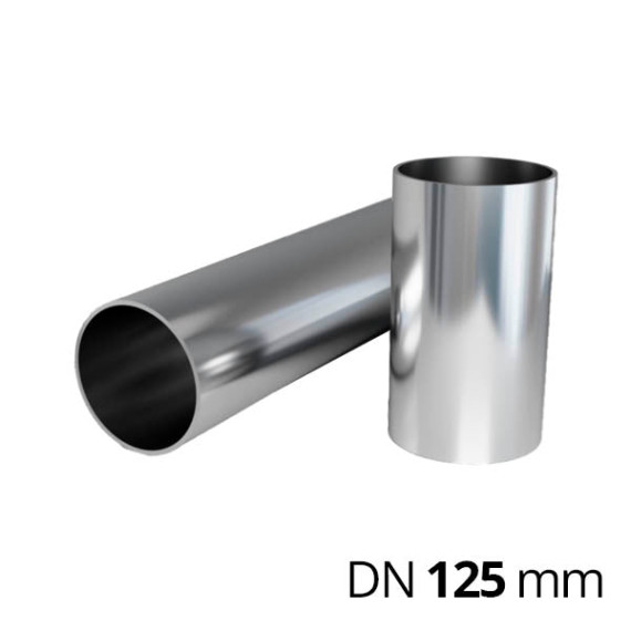 Stainless steel honed pipe DN 125 for volume dispensers, lengths up to 2 meters