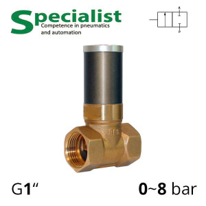 Pneumatic shut-off valve with drive, thread 1 inch (SV-HD-AA-22-25)