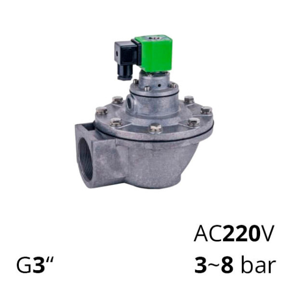 Threaded impulse valve 3″ for sleeve filters SV-RMD-ES-22NC-76