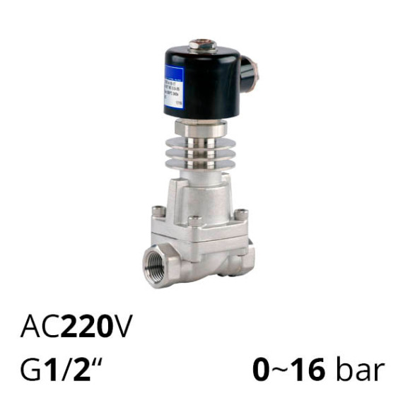 Solenoid valve stainless high temperature G 1/2″ series SV-SH-ES-22NC-15
