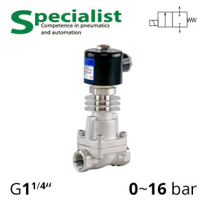 Solenoid valve stainless high temperature 1¼” SV-SH-ES-22NC-35 series