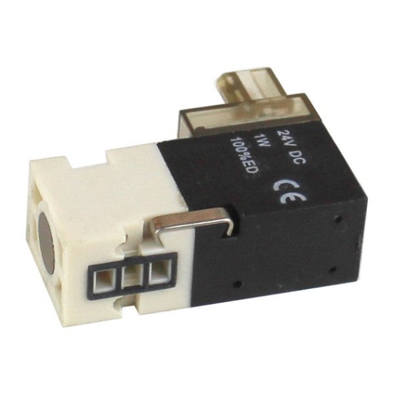 Miniature pneumatic distributor 3/2 with electromagnetic control