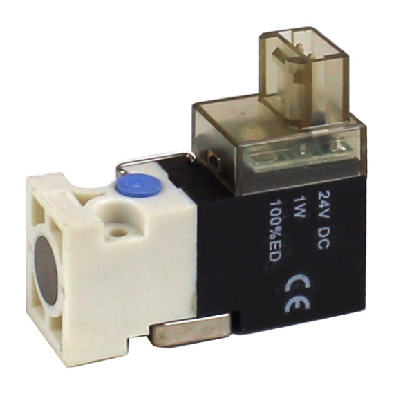 Miniature pneumatic distributor 3/2 with electromagnetic control