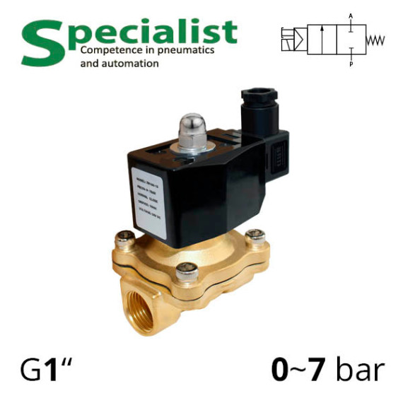 Solenoid valve 2/2 normally closed with thread G 1″ (inch) series SV-ZS11-ES-22NC-25