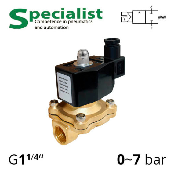 Solenoid valves 2/2 normally open with thread G 1¼” SV-ZS11-ES-22NO-35 series