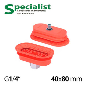 Bellows vacuum suction cup for metal SVV-SOB-40X80-2GF