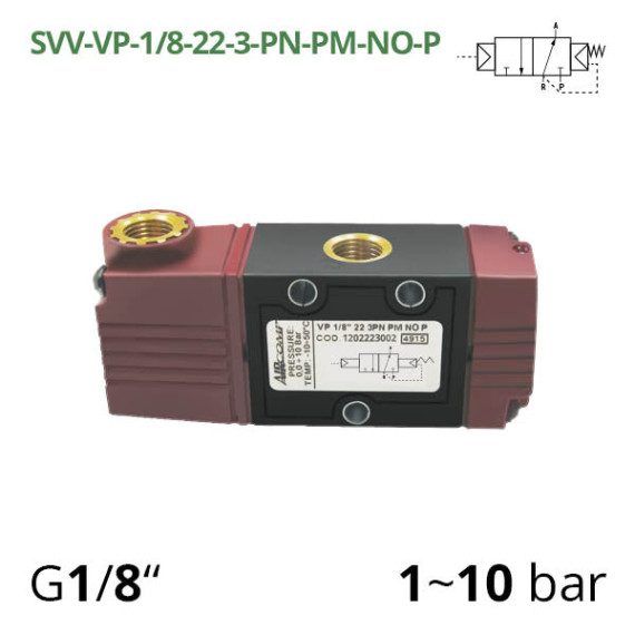 Pneumatic distributor 3/2 AIRCOMP series with pneumatic control