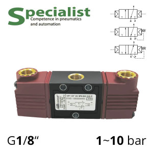 Pneumatic distributor 3/2 AIRCOMP series with pneumatic control