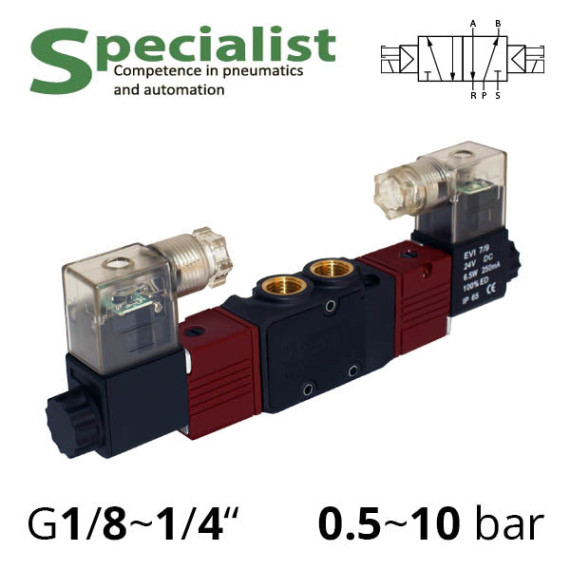 Electropneumatic distributor 5/2 AIRCOMP with 2 electromagnetic coils