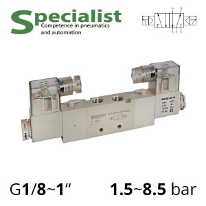 Pneumatic distributors 5/2 series SV-C(D,E,EL)-EE-52 with 2 solenoid coils for control