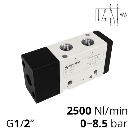 Pneumatic distributors 5/2 series SV-C, SV-D, SV-EE with pneumatic control