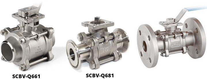 Ball valve for weld, clamp, flange