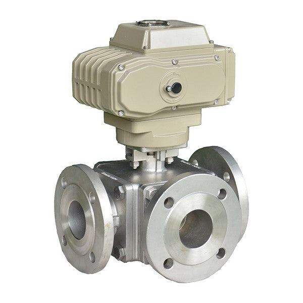 Electric Flanged Three-Way Ball Valve