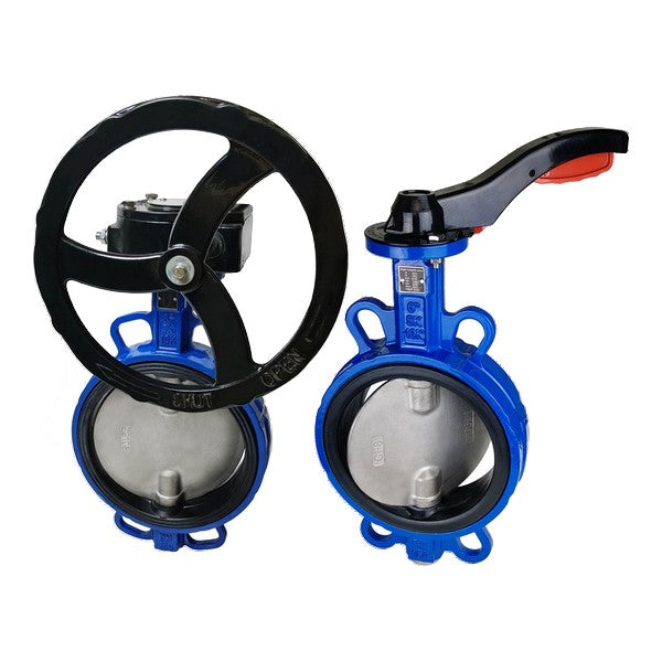 Handle-operated butterfly valves