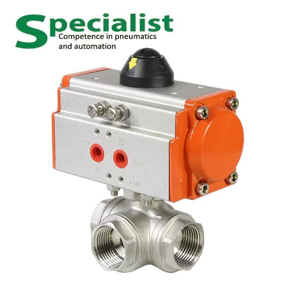 Specialist pneumatic three-way valve actuator