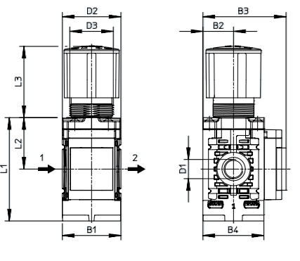 габаритні розміри MS4-LR-1/4-D6-AG-BAR-B