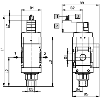 габаритні розміри MS6-EE-1/2-10V24